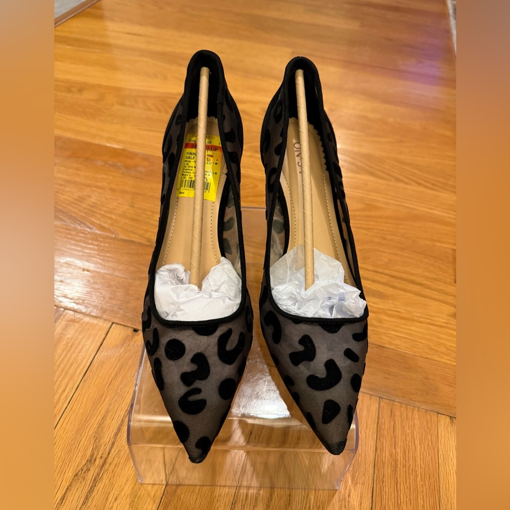 Leopard Print Black Heels